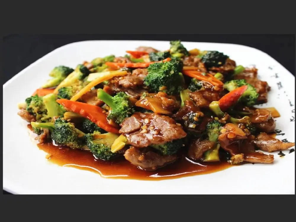 Beef stir‑fried with broccoli at Peking Garden, a Chinese Restaurant in Sumner