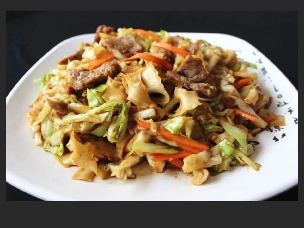 Beef stir‑fried with cabbage at Peking Garden, a Chinese Restaurant in Sumner